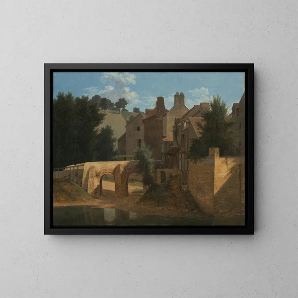 Vista en el LedeFrancia - Jean-Victor Bertin — cuadro enmarcado en la pared