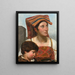 Woman and Young Boy Study for the Childhood of Sixtus Quintus - Jean-Victor Schnetz — framed artwork on a wall