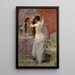 Young woman nude styling her hair in an interior - Jean André Rixens — framed artwork on a wall