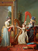 La lección de arpa - Jean Antoine Théodore Giroust — vista de la obra