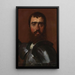 The Condottiere - Jean-Auguste-Dominique Ingres — framed artwork on a wall