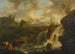 Un caballo y vacas cerca de un río tumultuoso - Jean Baptiste De Roy — vista de la obra