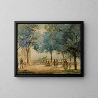 Jean Baptiste Marchal - La terrasse des Tuileries en 1786.webp