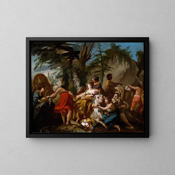 The Rape of Europa - Jean Baptiste Marie Pierre — framed artwork on a wall