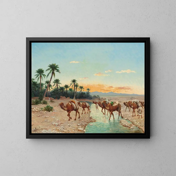 La Caravane - Jean Baptiste Paul Lazerges — framed artwork on a wall