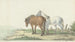 a brown and white horse on a path next to a fence - Jean Bernard — artwork view
