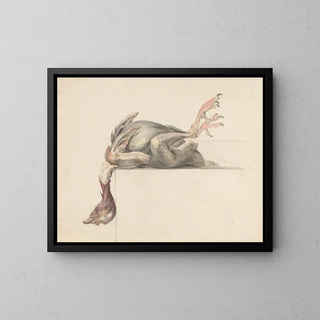 Jean Bernard - Geplukte vogel met de kop naar beneden hangend.webp