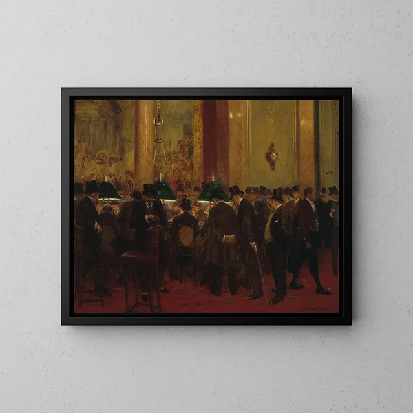 Au cercle - Jean Béraud — framed artwork on a wall