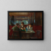 Le backgammon au café - Jean Béraud — framed artwork on a wall