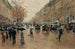 Boulevard Poissonnière en automne - Jean Béraud — artwork view