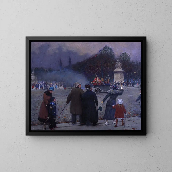 German flag at the Invalides - Jean Béraud — framed artwork on a wall