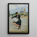 elegante frente al Gran Palacio en el puente Alexandre III - Jean Béraud — cuadro enmarcado en la pared