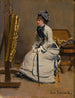 a seated woman in front of a painting - Jean Béraud — artwork view