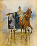 Young woman descending from a fiacre - Jean Béraud — artwork view