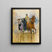 Young woman descending from a fiacre - Jean Béraud — framed artwork on a wall