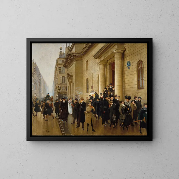 La sortie du lycée Condorcet - Jean Béraud — framed artwork on a wall