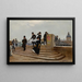 Le Pont des Arts par grand vent - Jean Béraud — framed artwork on a wall