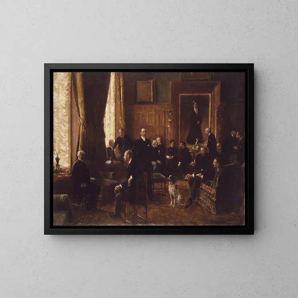 The Countess Potocka's Drawing Room - Jean Béraud — framed artwork on a wall