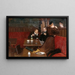 Three characters in a café - Jean Béraud — framed artwork on a wall
