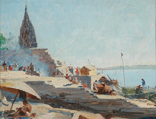 Jean Celestin Tancrede Bastet - Benares on the Ganges Indias spiritual capital.webp