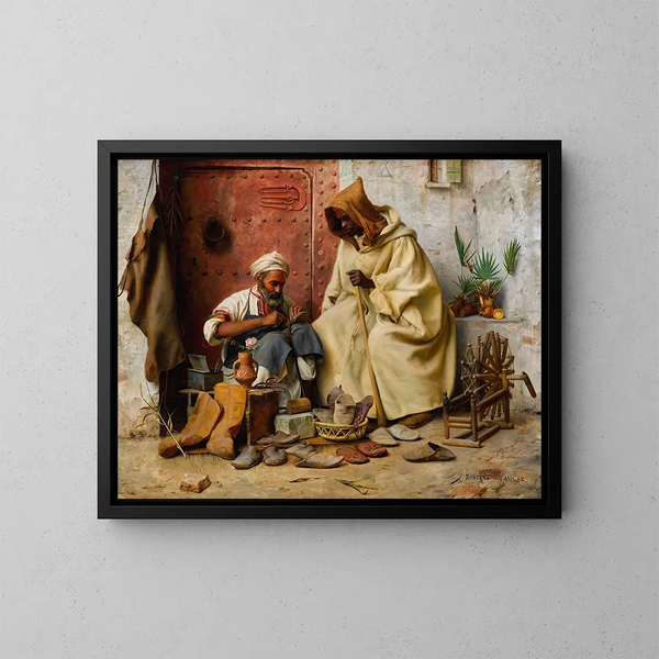 El zapatero - Jean Discart — cuadro enmarcado en la pared