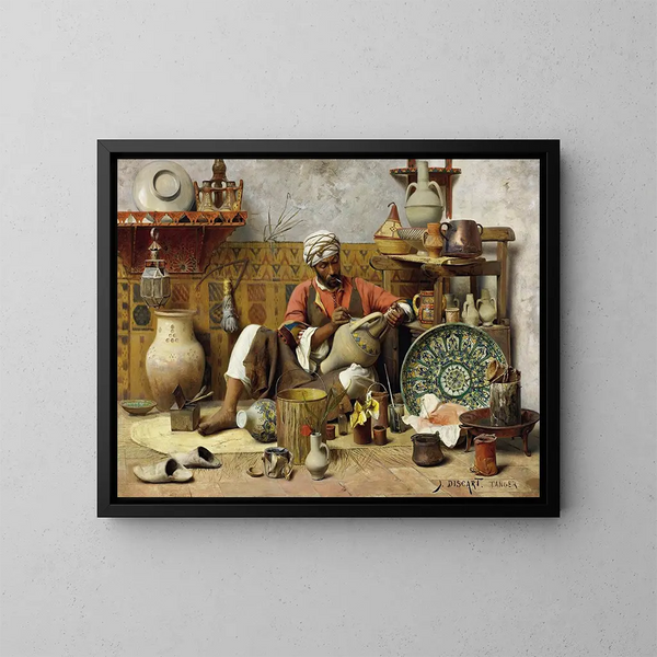 L'atelier de poterie - Jean Discart — cuadro enmarcado en la pared