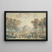 La fachada del jardín de Bagatelle - Jean Démosthène Dugourc — cuadro enmarcado en la pared