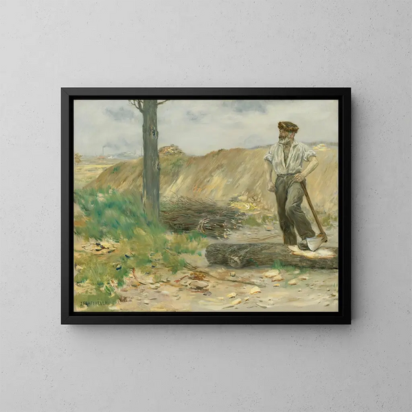 El leñador - Jean François Raffaëlli — cuadro enmarcado en la pared