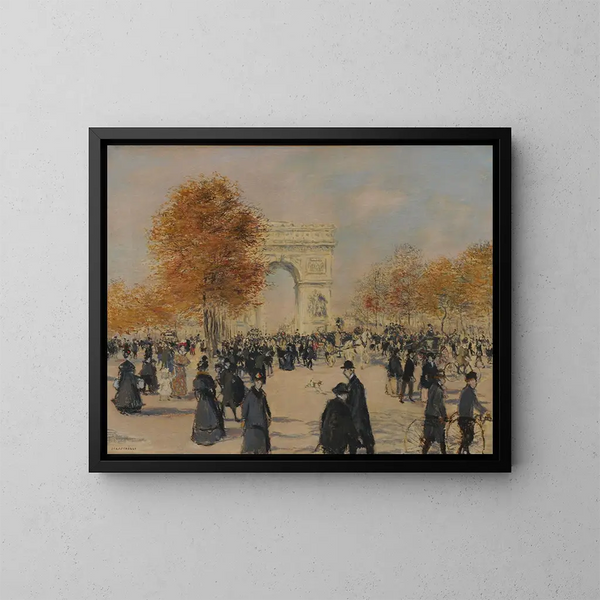Los Campos Elíseos - Jean François Raffaëlli — cuadro enmarcado en la pared