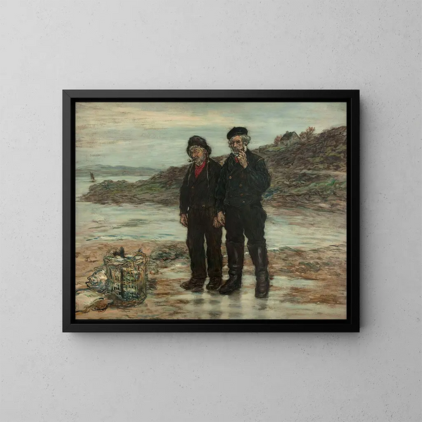 Pescadores de Escocia - Jean François Raffaëlli — cuadro enmarcado en la pared