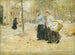 Dos lavadoras atravesando un pequeño parque en París - Jean François Raffaëlli — vista de la obra