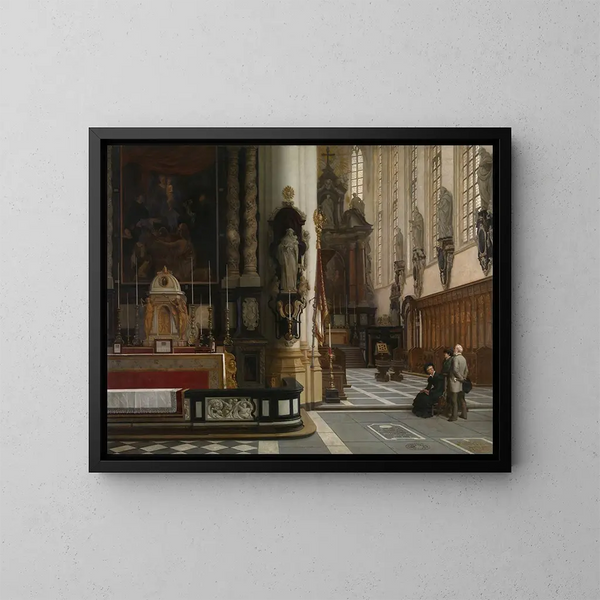 Interior of the Saint-Paul Church in Antwerp - Jean Geeraerts — framed artwork on a wall