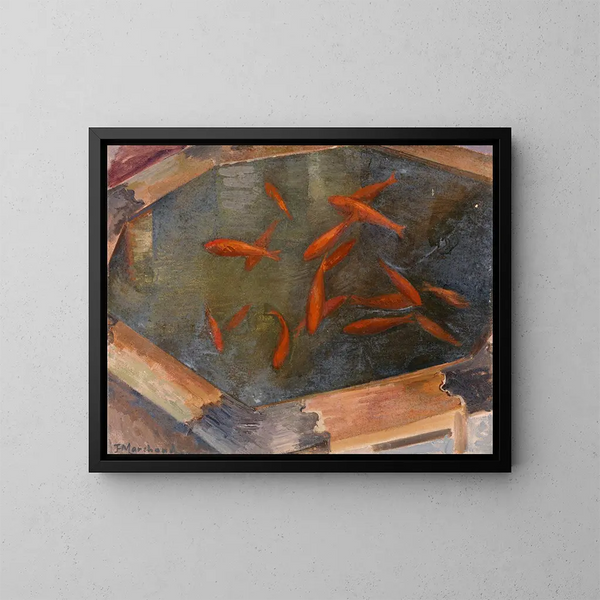 Goldfish - Jean Hippolyte Marchand — framed artwork on a wall
