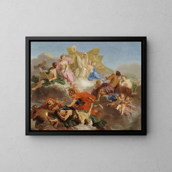 Le Triomphe de la Justice - Jean Jouvenet — framed artwork on a wall