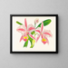Cattleya trianae var. striata - Jean Jules Linden — framed artwork on a wall