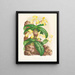 Cypripedium tonkinense - Jean Jules Linden — framed artwork on a wall