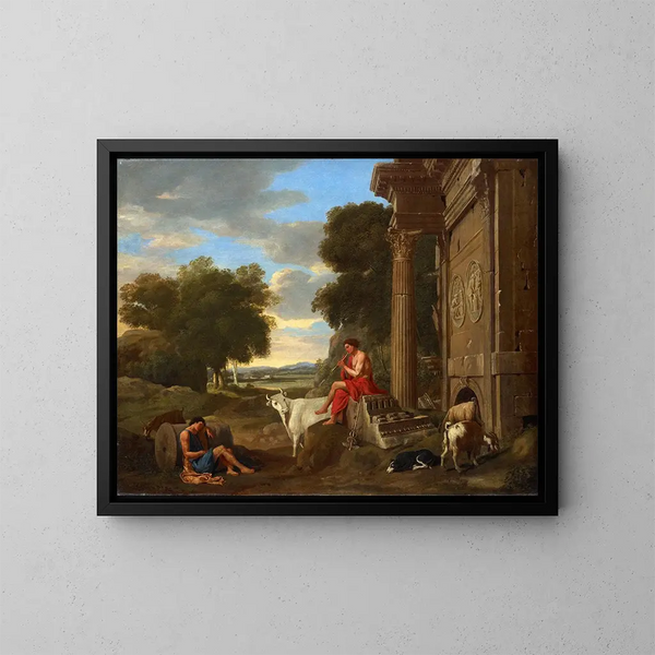 Mercury and Argus - Jean Lemaire — framed artwork on a wall