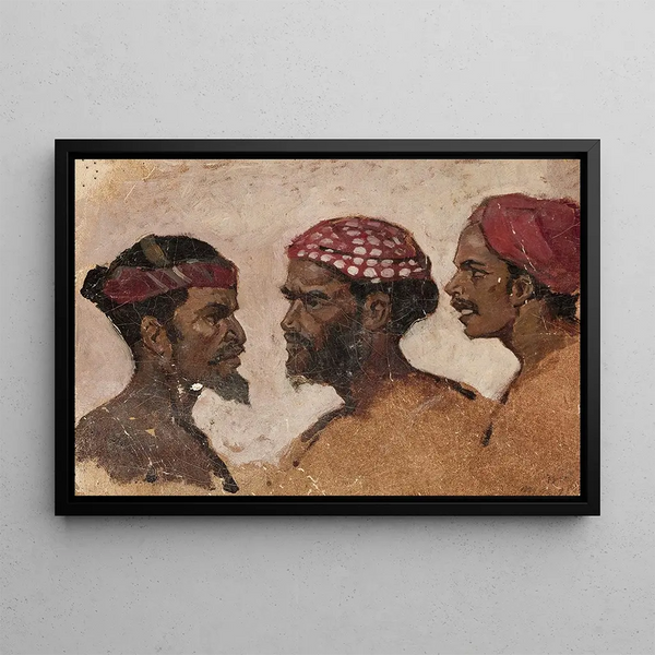 Jean Lulvs - Study of three heads.webp