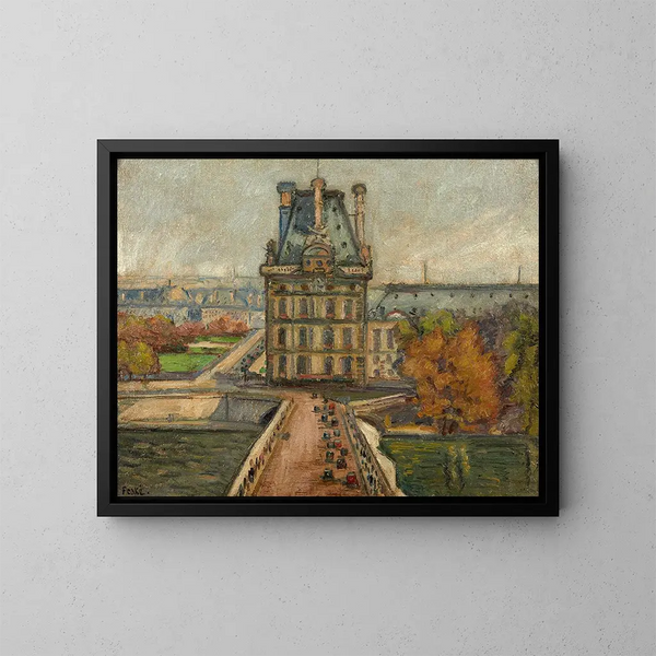 Pont du Carrousel - Jean Misceslas Peské — framed artwork on a wall