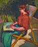 Reading in the deckchair - Jean Peské — artwork view