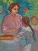 Petit déjeuner avec les enfants dans le jardin Bois-Le-Roi - Jean Peské — artwork view