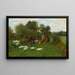 La promenade - Jean Richard Goubie — cuadro enmarcado en la pared