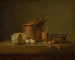 Nature morte avec pot en cuivre, fromage et œufs - Jean Siméon Chardin — artwork view