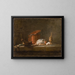 Still life with kitchen utensils and vegetables - Jean Siméon Chardin — framed artwork on a wall