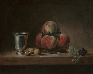 Jean Simon Chardin - Still Life with Peaches a Silver Goblet Grapes and Walnuts.webp