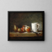 Nature morte avec une tasse blanche - Jean Siméon Chardin — framed artwork on a wall