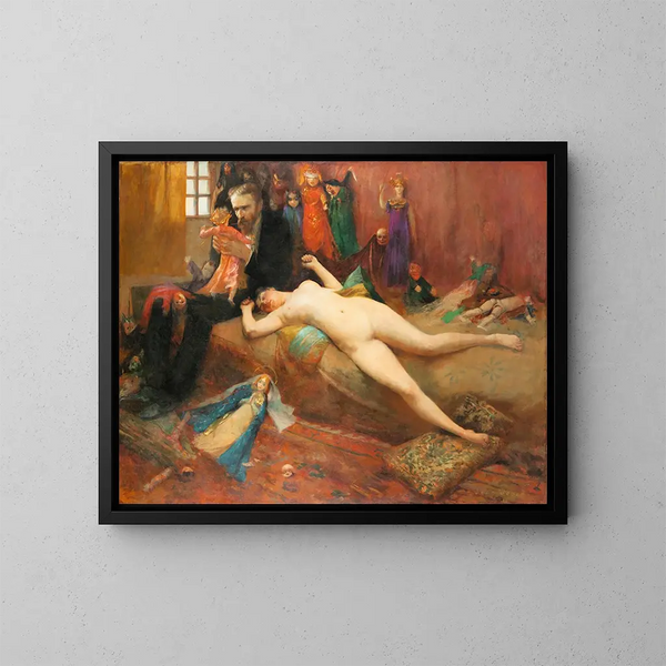 L'Homme aux poupées - Jean Veber — cuadro enmarcado en la pared