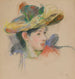 Jeanne Pontillon con sombrero - Berthe Morisot — vista de la obra