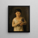 Portrait of a Little Girl with Her Pug - Jeanne-Élisabeth Chaudet — framed artwork on a wall