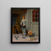 El Nuevo Empleado - Jehan Georges Vibert — cuadro enmarcado en la pared